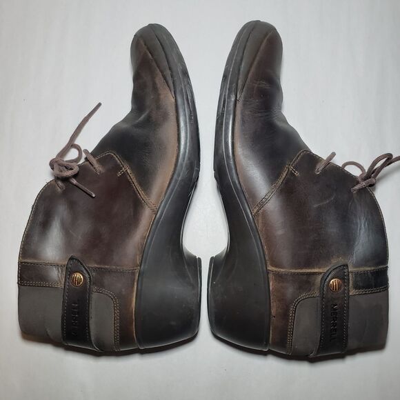Merrell Veranda "Butter Rum" Brown Leather Ankle Booties Women Size 8.5 - Picture 8 of 11